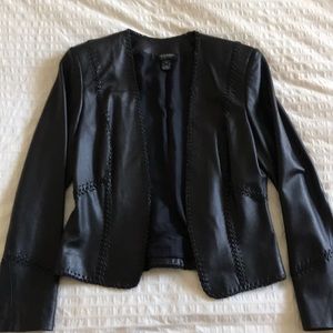Black Leather Jacket by Juliana Collezione